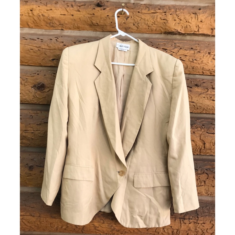 •Calvin Klein• Silk Blazer•